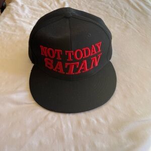 Black hat with Red Embroidery